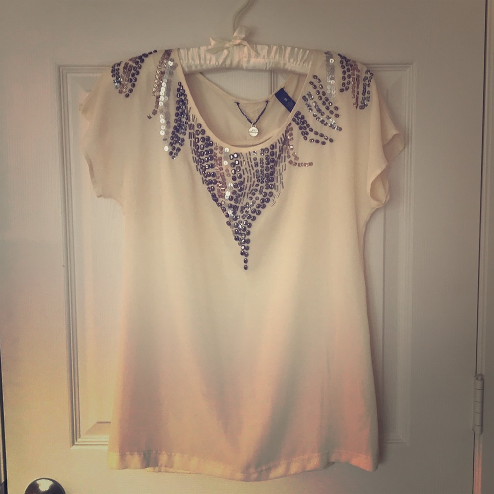 BKE Boutique embellished blouse